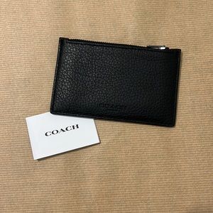 Coach leather card case